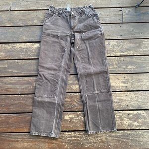 Carhartt double knee brown work jeans pants